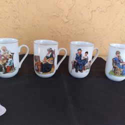 Norman Rockwell Collection Cups