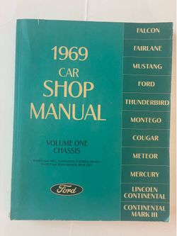 1969 Ford Car Shop Manuals