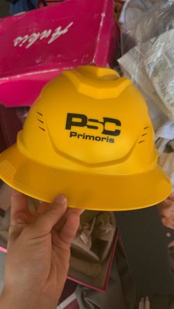 Yellow MSA Safety hard hat