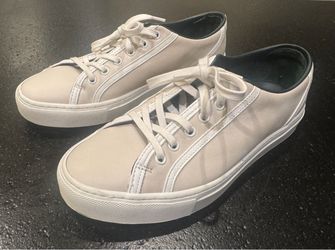 Koio Handmade Italian Leather Lace Up Sneakers In Ivory EU 38
