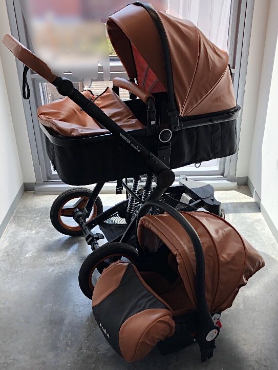 Luxury Baby Stroller 3 in 1 Travel System With Infant Seat
