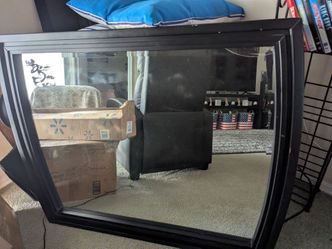 Black Wood Mirror