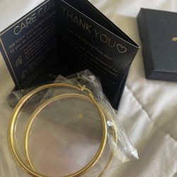 Argollas Grandes  Gold Plated