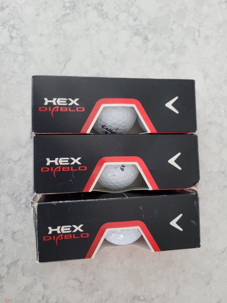 3 sleeves of callaway HX diablo GOLF BALLS