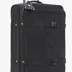 Kipling Spontaneous Softside Spinner Wheel Luggage, Integrated TSA Accepted Lock, Black Noir, Checked-Medium 26,KI6918