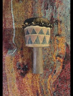 Authentic African Hand-Carved Drum – Traditional Hand Drum – $75