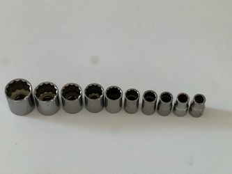 Bundle of Craftsman Socket Set, 1/2 Drive, 12 Points. USA