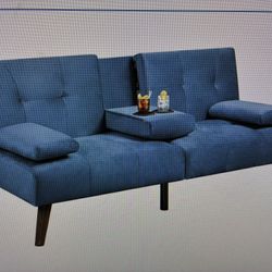 Blue Velvet Futon 