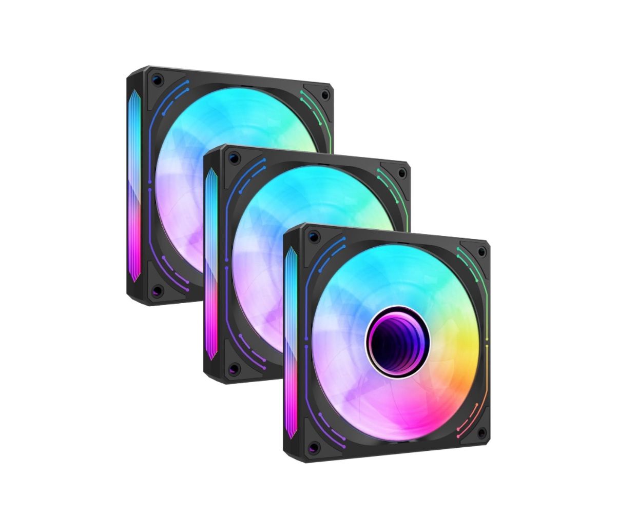 GOPIE 3Pack 120mm Infinity Mirror ARGB pc Fans