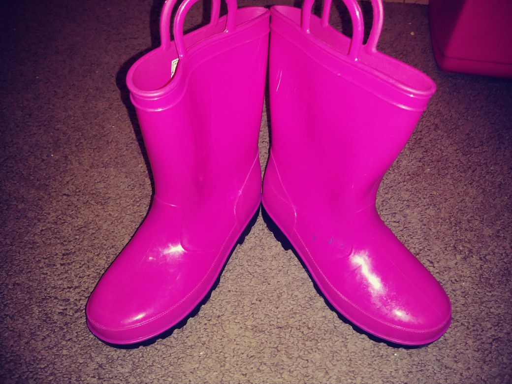 Toddler Girls Size 12 Hot Pink Rain Boots
