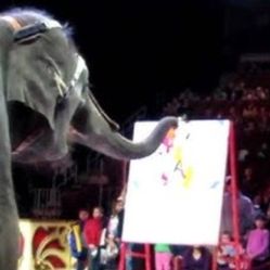 PAINTING DONE BY A REAL ELEPHANT