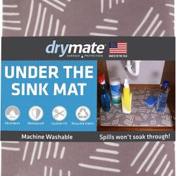 Drymate XL Under Sink Mat, Waterproof Cabinet Protection Mats for Kitchen & Bathroom, Absorbent Shelf Liners, Slip-Resistant, Non-Adhesive, Machine Wa
