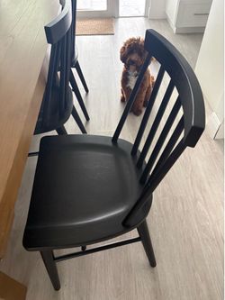 Like new farm house  6 chairs paid city furniture $299 selling $50 each or negotiable