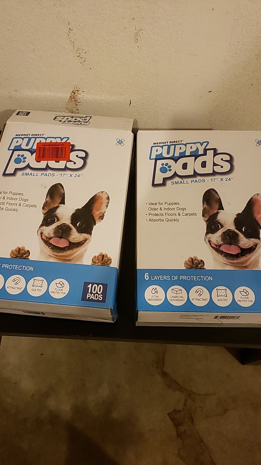 Puppy pads 2 boxes