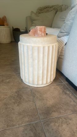 Plaster Beidge/white Side Tables (2)