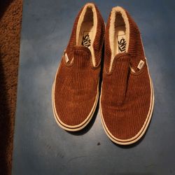 Vans Corduroy Slip-On Shoes with Sherpa Lining