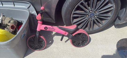 Pink balance bike