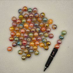 Dragon Egg Like Acrylic Beads