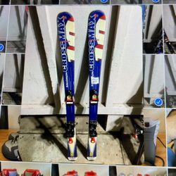 130cm Salomon crossmax 10 skis sharpened and waxed ready for use