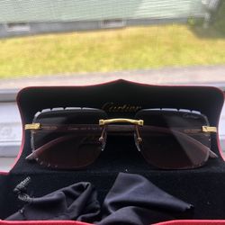 Cartiar Glasses 👓Pink Lens Grey Frames  Come With Authenticity Card & Case💎  Brand New ✅ $150💰