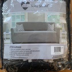 Sofa Slip Cover Up To 70 In -black-new