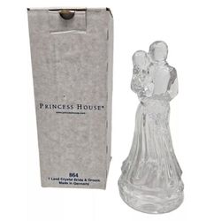 Princess House Bride & Groom crystal Figurine 