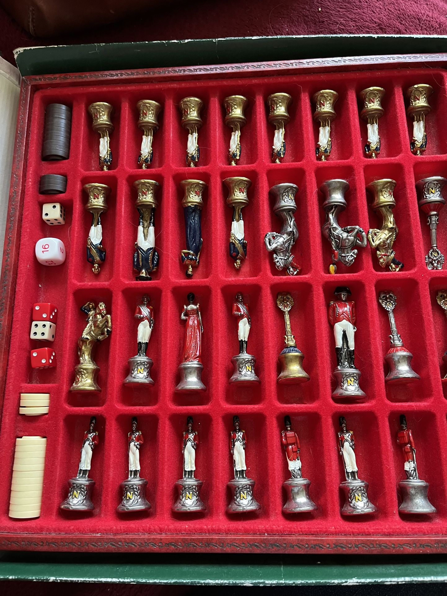 Real Pewter Soldiers Chess Set