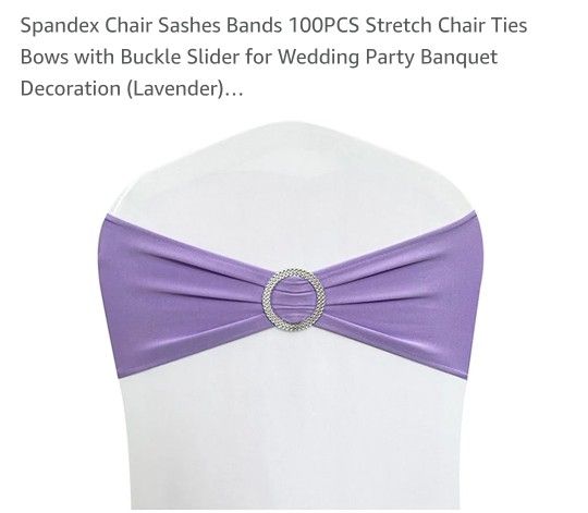 100 Pack Sashes For Chairs Lilac
