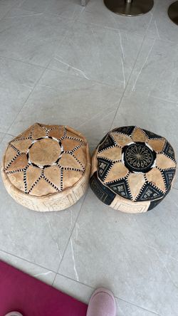 Lamb skin Poufs for sale