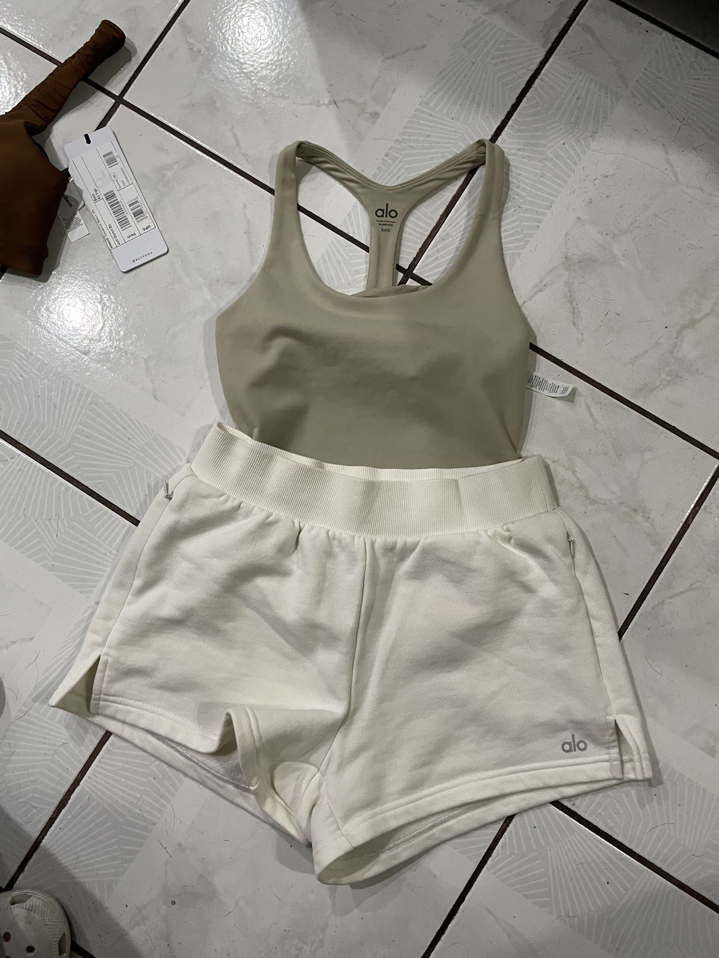 Alo Body Suit + Shorts Small