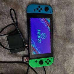 Nintendo Switch With 2 Games And Carrying Case