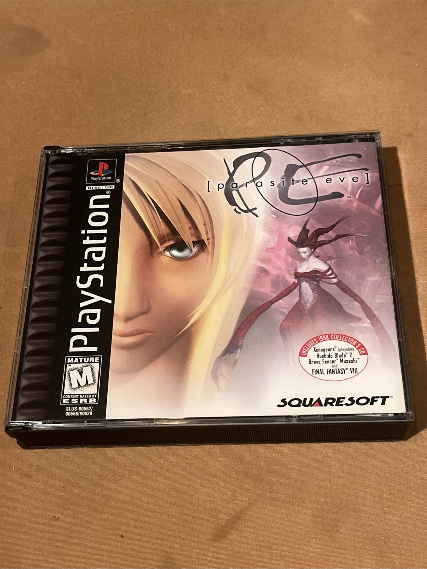 Parasite Eve (PlayStation 1 PS1, 1998) Complete w/Registration Card & Demo Disc 