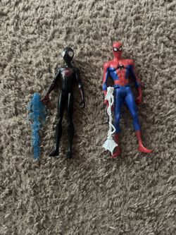 Spiderman & Miles Morales figures