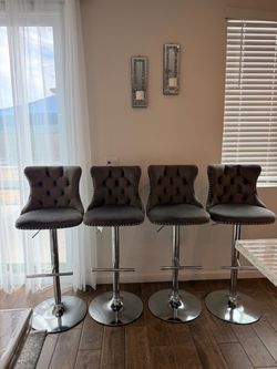 Bar stools set of 4 - adjustable