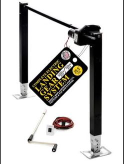 Stromberg Carlson Electric 5th Wheel Landing Gear with 5,000 lb Lift, 19 7/8” Travel, Weld-On Steel Build, IP Rated Switch, Compatible with Trailer Ge