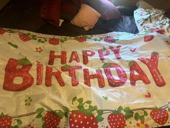 Strawberry Birthday Banner 