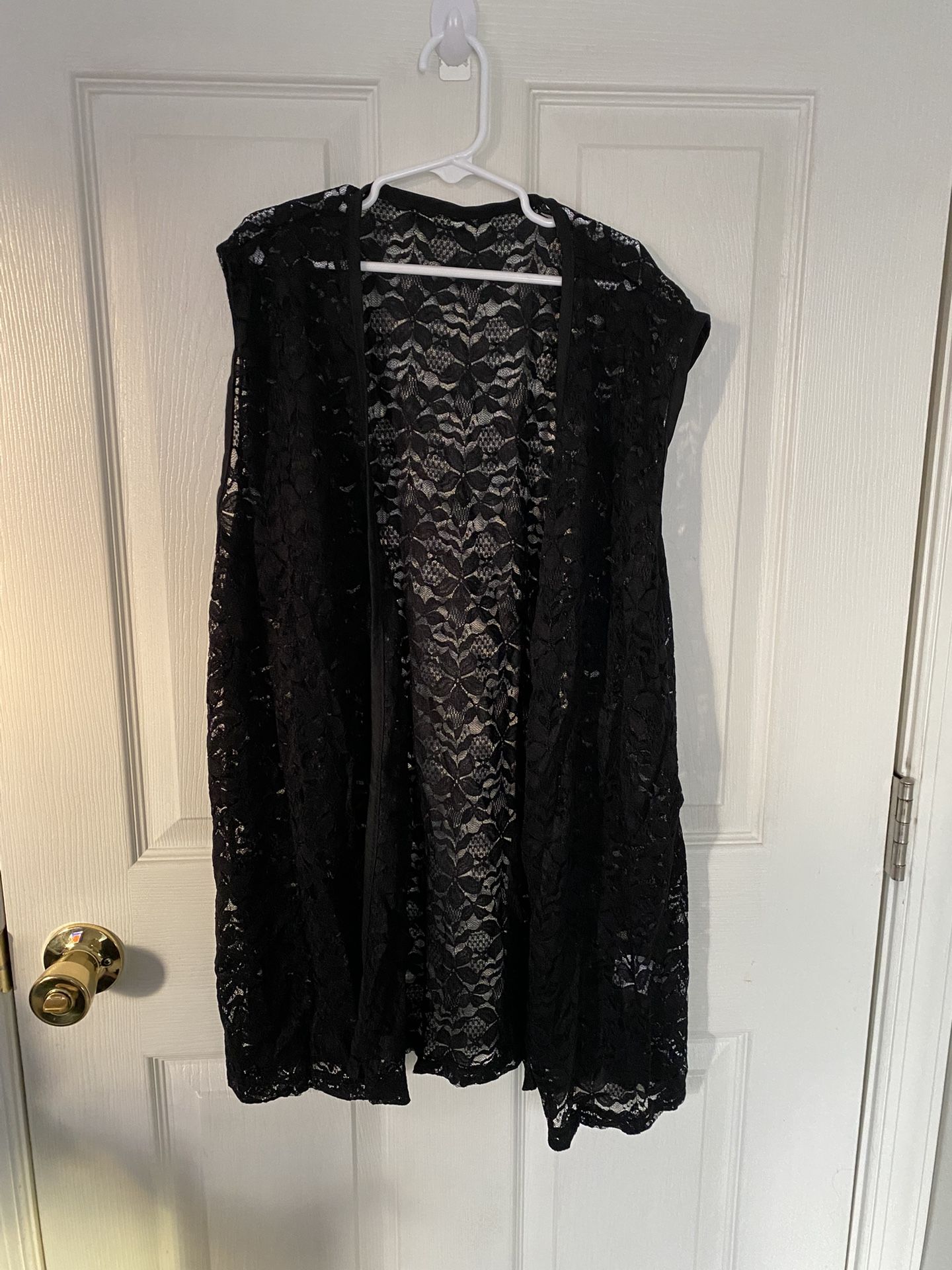 Black lace Vest