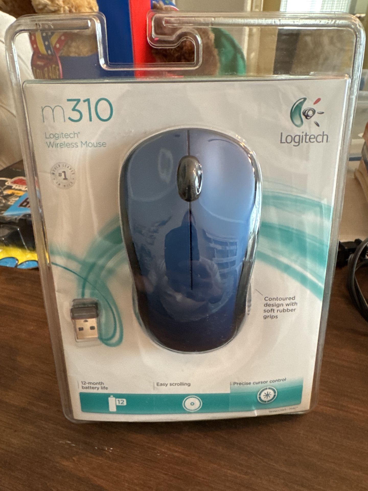 Logitech M310 Wireless Optical Mouse - Peacock Blue ((contact info removed)17)