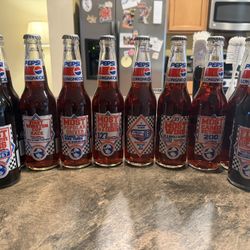 Vintage Richard Petty Pepsi Longneck Bottle Set – Full/Sealed NASCAR (10 Bottles)