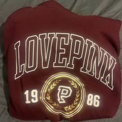 Maroon Love Pink Sweatshirt/Hoodie