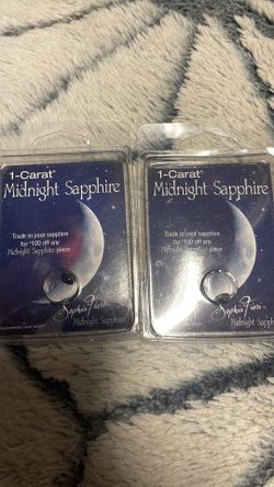 2 x 1 carrot midnight sapphires