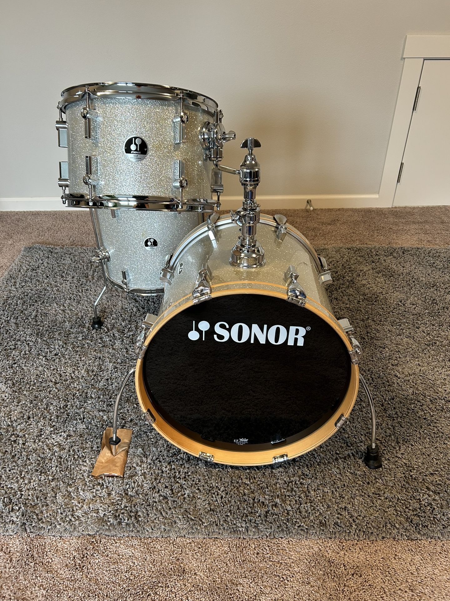 Sonor BOP Silver Galaxy Sparkle Drum Shell Kit