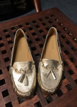 Talbots gold leather shoes 8