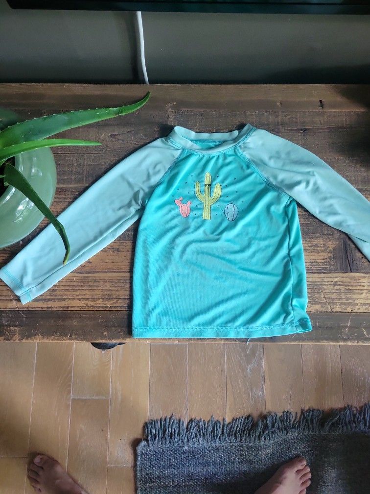 18 Month Rash Guard Teal Light Blue