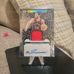 Marquis Nowell Obsidian Jersey Rookie Ink auto Number 24/99 Basketball Card