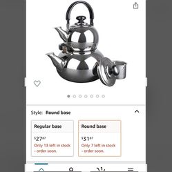 Aramco Double Tea Kettle, 1.2/3L, Stainless Steel