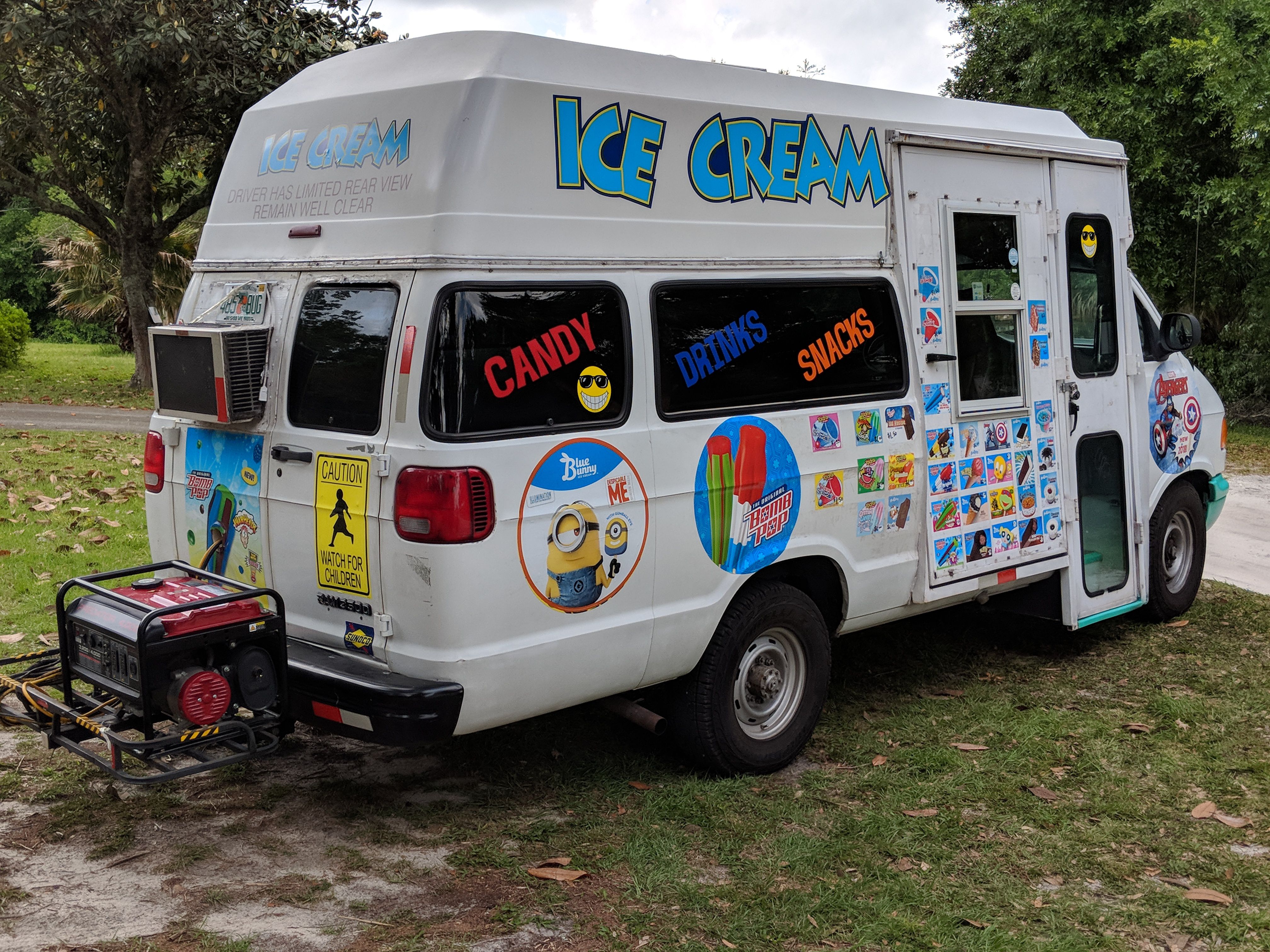 Blue Ice Cream Truck