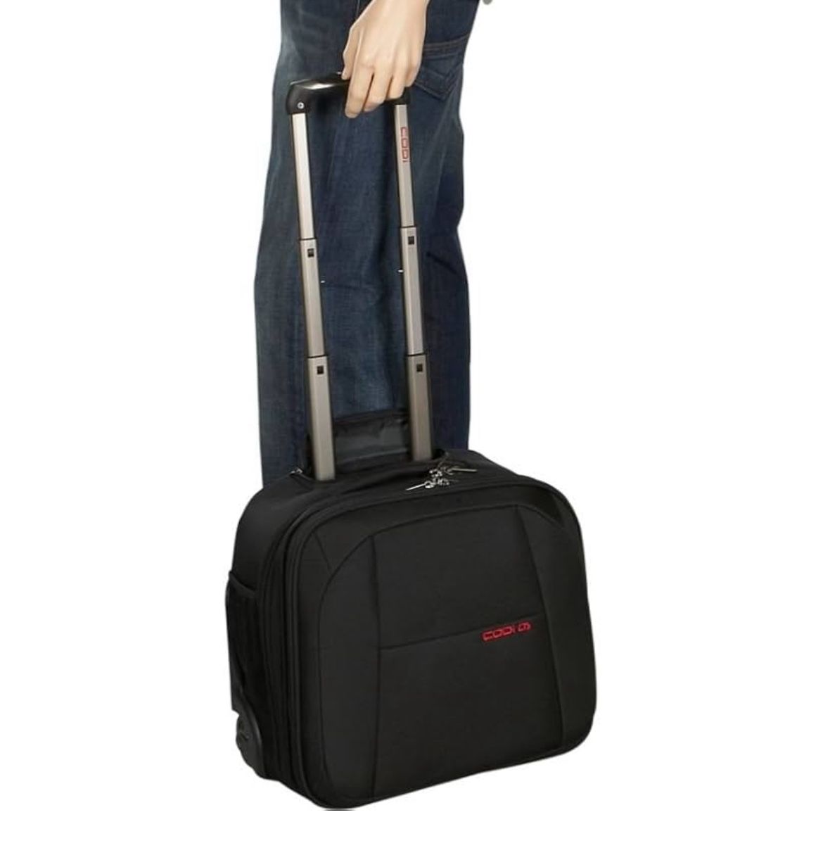 CODi Brand Rolling Wheel Computer Bag w/Retractable Handle