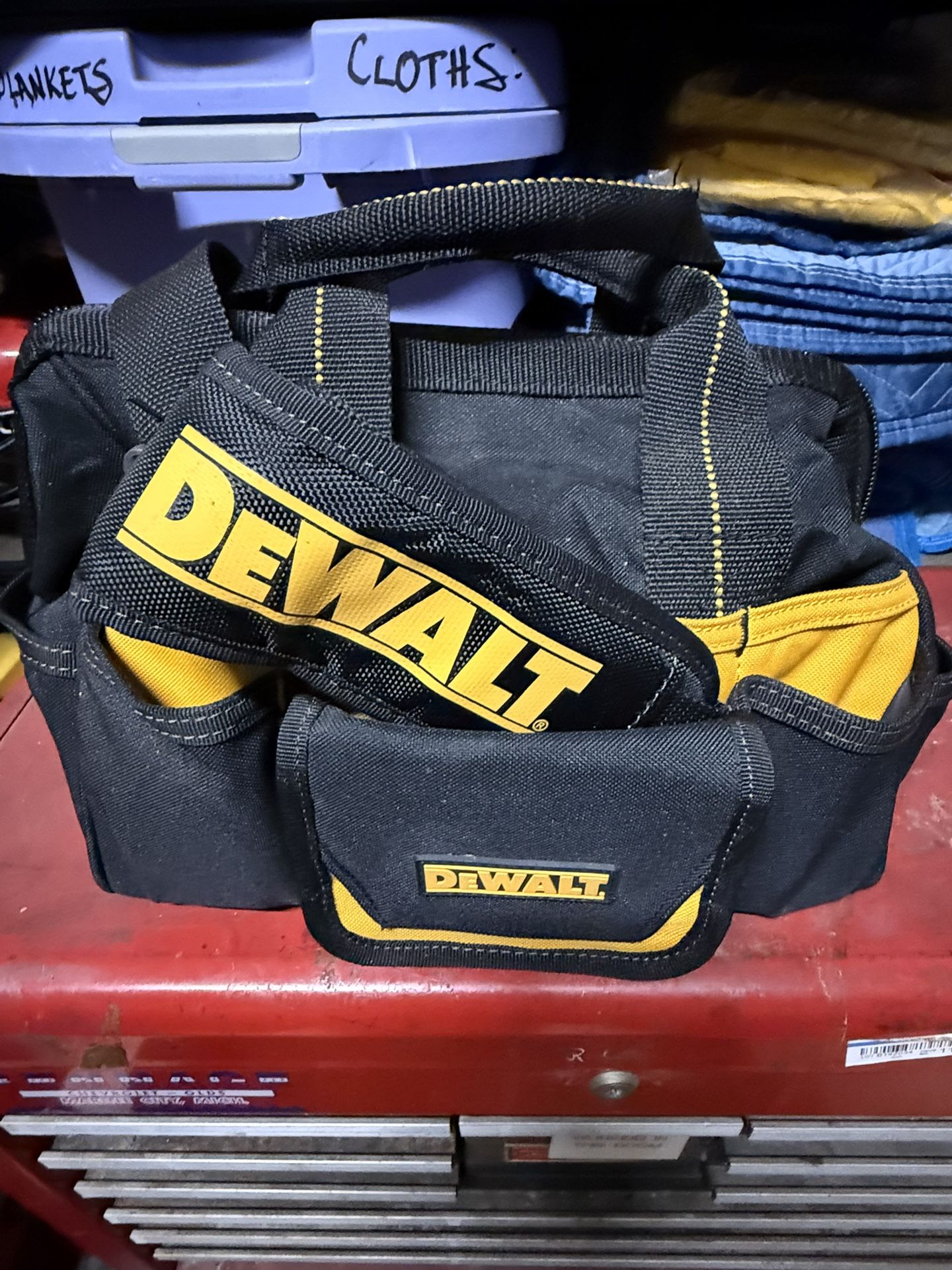 Dewalt Heavy Duty Tool Bag With Shoulder Strap & Hand Tools. “See Pics!” Husky (94) Piece Socket Set: 1/4” & 3/8” Drive Mechanics. Carrying Case!