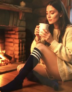 Blue Knee High Socks 